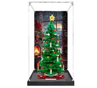 Custodia acrilica per action figure per Lego 40573 Albero di Natale, antipolvere infrangibile per collezionisti, scatola di visualizzazione antipolvere per oggetti da collezione (vetrina) (sfondo-A)