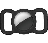 Custodia AirTag INF per collare per cani in silicone Nero