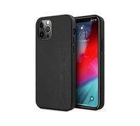 Custodia AMG per iPhone 12 Pro Max, nera - Pelle con timbro a caldo