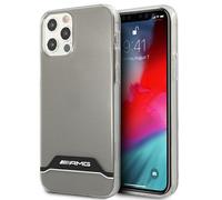 Custodia AMG per iPhone 12 trasparente con finitura galvanica nera