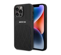 CG MOBILE AMG Custodia in vera pelle compatibile con Magsafe con pelle perforata e linee curve protezione paraurti/resistente ai graffi compatibile con iPhone 14 Pro Max 6,7 pollici