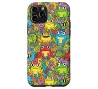 Custodia anime Frog Garden Doodle per i fan dello stile Custodia per iPhone 11 Pro