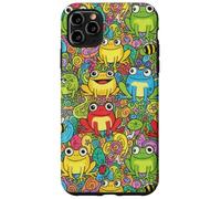 Custodia anime Frog Garden Doodle per i fan dello stile Custodia per iPhone 11 Pro Max