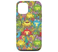 Custodia anime Frog Garden Doodle per i fan dello stile Custodia per iPhone 12/12 Pro