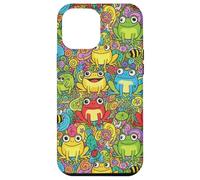 Custodia anime Frog Garden Doodle per i fan dello stile Custodia per iPhone 12 Pro Max