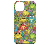 Custodia anime Frog Garden Doodle per i fan dello stile Custodia per iPhone 13