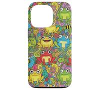 Custodia anime Frog Garden Doodle per i fan dello stile Custodia per iPhone 13 Pro