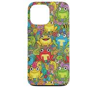 Custodia anime Frog Garden Doodle per i fan dello stile Custodia per iPhone 13 Pro Max