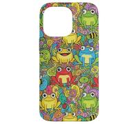 Custodia anime Frog Garden Doodle per i fan dello stile Custodia per iPhone 14 Pro Max
