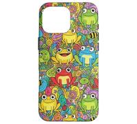 Custodia anime Frog Garden Doodle per i fan dello stile Custodia per iPhone 16 Pro Max
