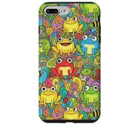 Custodia anime Frog Garden Doodle per i fan dello stile Custodia per iPhone 7 Plus/8 Plus