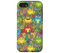 Custodia anime Frog Garden Doodle per i fan dello stile Custodia per iPhone SE (2020) / 7/8