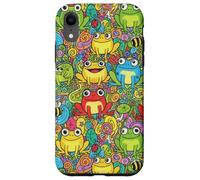 Custodia anime Frog Garden Doodle per i fan dello stile Custodia per iPhone XR