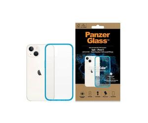 Custodia antibatterica PanzerGlass ClearCase blu militare per iPhone 13