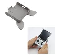 Custodia antiscivolo per console di gioco portatile ANBERNIC RG ruotabile, in tinta unita, con supporto per manico, custodia protettiva, accessori da gioco (grigio)