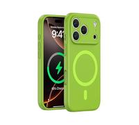 Custodia antiurto a copertura completa per iPhone17 16 15 14 13 12 Pro MAX PLUS e iPhone Air, in silicone liquido antigraffio con magnete, liscia al tatto, arancione/(verde, iPhone 16)
