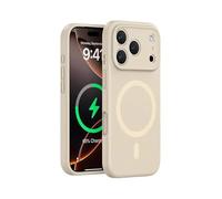 Custodia antiurto a copertura completa per iPhone17 16 15 14 13 12 Pro MAX PLUS e iPhone Air - Silicone liquido antigraffio con magnete, liscio al tatto arancione/marrone, iPhone 14)