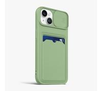 Custodia antiurto con finestra scorrevole per fotocamera per iPhone 16, 15, 13, 12, 11, 14 ProMax X, XS, MAX, XR, 8, 7, SE, custodia protettiva per obiettivo, verde chiaro, per iPhone 12 ProMax