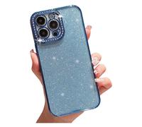 Custodia antiurto con strass di cristallo per iPhone 11, colore blu