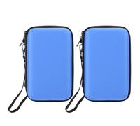 Custodia antiurto e resistente all'acqua per hard disk, organizer per la conservazione in materiale EVA con esterno in pelle PU, cinturino elastico