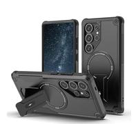 Custodia Antiurto For Samsung Galaxy S25/S25 Plus/S25 Ultra, Con Supporto Magnetico Invisibile, Supporta La Ricarica Wireless(Black,S25 Ultra)