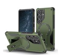 Custodia Antiurto For Samsung Galaxy S25/S25 Plus/S25 Ultra, Con Supporto Magnetico Invisibile, Supporta La Ricarica Wireless(Green,S25 Plus)