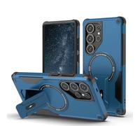 Custodia Antiurto For Samsung Galaxy S25/S25 Plus/S25 Ultra, Con Supporto Magnetico Invisibile, Supporta La Ricarica Wireless(Blue,S25)