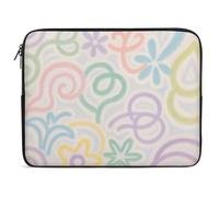 Custodia antiurto in neoprene con stampa graffiti fronte/retro, adatta per MacBook da 10, 12, 13, 15, 17 pollici, dispositivi HP, leggero e design con cerniera di facile accesso (D, 10")