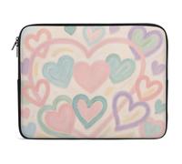 Custodia antiurto in neoprene con stampa graffiti fronte/retro, adatta per MacBook da 10, 12, 13, 15, 17 pollici, dispositivi HP, leggero e design con cerniera di facile accesso (H, 10")