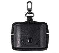 Custodia antiurto in pelle per Sony WF-1000XM6, con moschettone, sottile e flessibile, custodia per cuffie, colore blu scuro (nero)