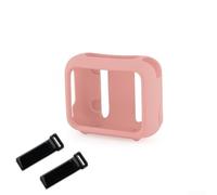 Custodia antiurto in silicone per altoparlante JBL For Go 4 con dimensioni compatte e cinghia di montaggio per un facile trasporto e protezione (rosa)