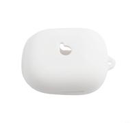 Custodia antiurto in silicone per Beats Powerbeats Pro 2 con moschettone, misura personalizzata per proteggere gli auricolari da cadute e graffi (bianco)