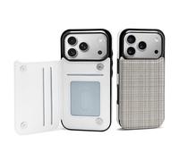 Custodia antiurto per iPhone 17 con porta carte di credito alla moda motivo a righe custodia protettiva a prova di caduta per Apple serie 17 (iPhone 17 Pro, stampa scozzese)