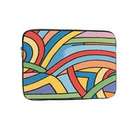 Custodia antiurto per MacBook, tablet, scuola e viaggi d'affari, resistente allo sbiadimento da 10/12/13/15/17 pollici, motivo geometrico L, 13 pollici