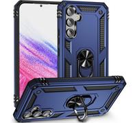 Custodia antiurto resistente con anello girevole in metallo a 360 e supporto integrato per Samsung Galaxy A54 5G - Blu (compatibile con Galaxy