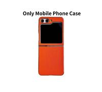 Custodia antiurto sottile in pelle per Samsung Galaxy 5 Flip Z (arancione)