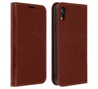 Custodia in pelle marrone scuro Avizar per iPhone XR