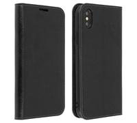 Custodia Apple iPhone XS Max in Pelle Portafoglio Funzione Supporto Nero