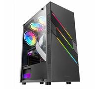 Custodia ARGB completa Mars Gaming MC-U3 - Illuminazione ARGB frontale - Finestra in vetro temperato - Supporta 6 ventole - Com NEW