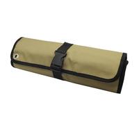 Custodia arrotolabile per attrezzi, organizer tascabile, 35 x 20 cm, con 10 passanti elastici e fessure per tessitura, supporto arrotolabile in tela con design compatto per chiavi, cacciaviti e