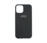 Audi AU-TPUPCIP11-R8/D2-BK - Custodia rigida in fibra di carbonio per iPhone 11/Xr 6.1", colore: Nero
