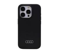 Audi AU-LSRIP15PM-Q3/D1-BK - Custodia rigida in silicone per iPhone 15 Pro Max 6.7", colore: Nero