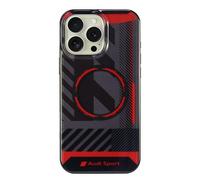 Audi IML AUS-IMLMIP16PM-RSQ/D2-BK - Custodia sportiva per iPhone 16 Pro Max 6.9", colore: Nero