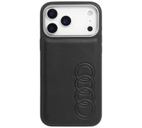 Custodia iPhone 17 Pro In Pelle Sintetica Audi TT MagSafe Nera Con Logo