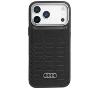 Custodia Per iPhone 17 Pro Max Audi GT MagSafe In Pelle Sintetica Nera Con Logo