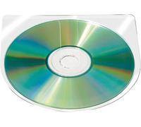 Custodia autoadesiva per CD/DVD Q-Connect 12,6x12,6 cm trasparente Conf. 100 pezzi - KF27031