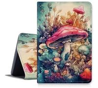 Custodia autunnale con funghi per iPad 9a/8a/7a generazione 10,2" 2021/2020/2019, custodia pieghevole in pelle PU antiurto con funzione di accensione/spegnimento automatico per iPad 10,2 pollici