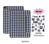 Custodia blu e bianca a quadri gingham, separazione magnetica a piega a Y, custodia antiurto con slot per matita, compatibile con iPad Mini 6/7, Air 2/3/4/5/11/13, Pro 10.5/11/12.9. Ideale per il rito