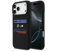 Custodia BMW M Silicon Horizontal Line MagSafe per iPhone 17 Pro Max nera - Nouvo