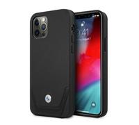 Custodia BMW per iPhone 12/12 Pro 6.1 in pelle nera traforata - Nouvo